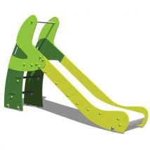 Manutan Expert - Toboggan Glisseo 90 - Inox, HPL - Vert - 2-8 ans - Fixations scellement - Aire de jeux