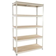 Manutan Expert - Rayonnage charge lourde Rapid 1 - 5 niveaux 2440x1525x610mm - Aggloméré - Gris clair RAL7032 - Montage sans outils