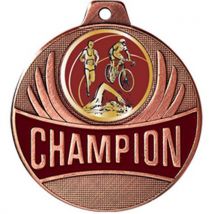 Médaille Triathlon - Champion - 50mm