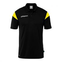 Uhlsport - Polo Squad 27 Adulte - Noir/Jaune - Taille XXL - Manches Courtes