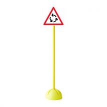 Tremblay - Panneau Rond Point Jaune 100cm - Sécurité Routière pour Enfants - Idéal pour Aire de Jeux
