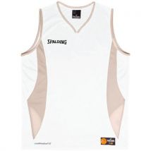 Lot de 10 - Spalding - Maillot de Basket Enfant Jam Blanc/Gris - Taille 7-8 ans - Sans Manches - Mixte