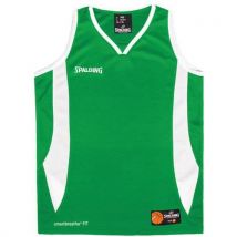 Lot de 10 - Spalding - Maillot de Basket Enfant Jam Vert/Blanc - Taille 7-8 ans - Mixte - Joueur