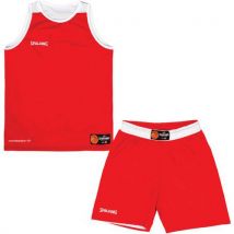Kit Maillot Short Basket Réversible Enfant - Spalding - Rouge Blanc