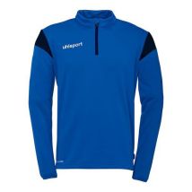 Uhlsport - Sweat zippé 1/4 Squad 27 Adulte - Bleu - Taille XXL - Confort et Performance
