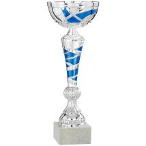Coupe Argent Et Bleu En Relief