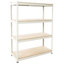 Manutan Expert - Rayonnage charge lourde Rapid 1 - 1980x1525x610mm - 4 niveaux - Aggloméré - 800kg/niveau - Gris clair