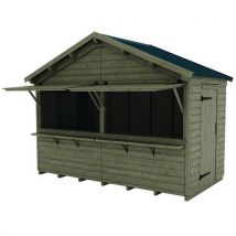 Mobextan - Chalet Événementiel Pin 360x187x290 cm - PEFC - Éco-responsable - Stand