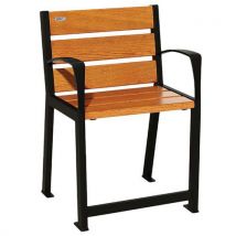 Procity - Fauteuil Silaos Senior Chêne Clair - Acier Noir - Accessible PMR - Éco-responsable