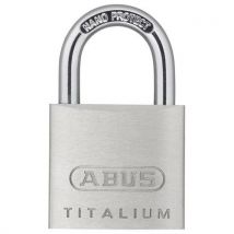 Abus - Cadenas Titalium Série 64 64TI/30 - 30mm - Aluminium et Acier - Classe 4 - 2 Clés - Gris