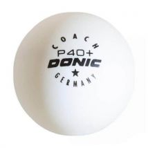 Lot 120 Balles Tennis De Table - Donic - Coach P40+ Cell-free Blanches