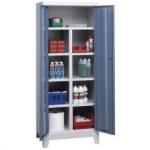 Armoire À Compartimentage Gris/bleu -1 Cloison Lxpxh:800x530x1950
