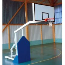 Metaluplast - Panier de Basket Mobile - Hauteur 3,05m - Déport 2,25m - Intérieur - Conforme Code du Sport Français