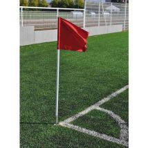 Piquet de corner foot et rugby sur ressort blanc - Marquage au sol temporaire extérieur - Équipement multisport