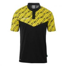 Polo Progressive 28 Manches Courtes Noir/jaune Uhlsport