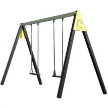 Portique En Acier Avec 2 Balançoires - 2m