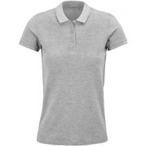 Polo Personnalisable Femme Coton Organique Bio Gris Chiné