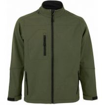Veste Homme Zippée Softshell En Polyester Army