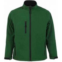 Veste Homme Zippée Softshell En Polyester Vert Bouteille