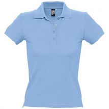 Polo Personnalisable Femme En Coton Maille Piquée 210 Ciel Piqué