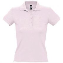 Sol-s - Polo Femme Rose Pâle - Taille L - Coton Oeko-Tex - Personnalisable