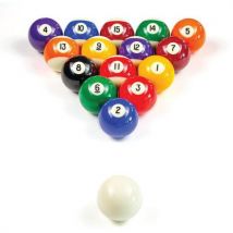 Boite 16 Billes Billard Numerotées 57 Mm