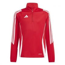 Sweat 1/2 Zip D'entraînement Enfant Tiro 24 Rouge Adidas