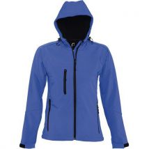 Veste Femme Zippée Softshell À Capuche En Polyester Royal
