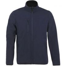 Veste Homme Zippée Softshell En Polyester Bleu Abyss