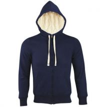 Veste Zippée Doublée Sherpa En Coton French Marine