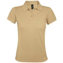 Sol-s - Polo Prime Femme Beige - Taille M - Polyester Oeko-Tex - Personnalisable