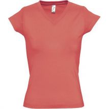 Tee-shirt Personnalisable Femme Col V En Coton Corail