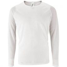 Tee-shirt Personnalisable Manche Longue Desport Homme En Polyester Blanc