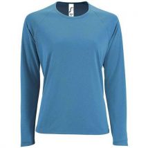 Tee-shirt Personnalisable Manche Longue Desport Femme En Polyester Aqua