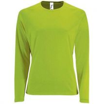 Tee-shirt Personnalisable Manche Longue Desport Femme En Polyester Vertfluo