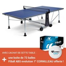 Cornilleau - Table de Tennis de Table 300 Indoor - Certifiée FFTT - Adaptée Handisport - Usage Intérieur - Bleu