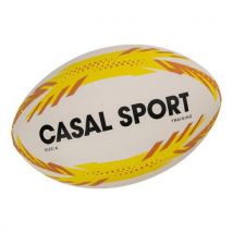 Casal Sport - Ballon de Rugby d'Entraînement 26 Blanc - Taille 4 - Caoutchouc Durable - Idéal Gazon