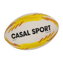 Casal Sport - Ballon de rugby entraînement 26 blanc - Taille 3 - Caoutchouc résistant - Idéal gazon
