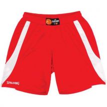 Short Basket Femme - Spalding - Jam Rouge Blanc