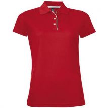 Polo Personnalisable Femme Rouge Multitech Pes