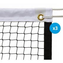 Jeu De 3 Filets Badminton - Huck - Drisse Ø 5 Mm Avec Âme Kevlar