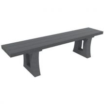 Espace Urbain - Banquette Parc Semi Éco 180 cm - Gris - Mobilier Urbain Éco-responsable