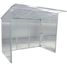 Larbaletier - Abri Fumeur Clear Aluminium Polycarbonate - 255x194x220m Gris - 3 Ans Garantie