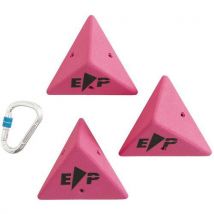 Entre Prises - Volume d'escalade Gizeh - Rouge - Bois exotique - 3 pièces - 10cm