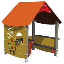 Manutan Expert - Maisonnette L'Épicerie Alu - 2-8 ans - Aluminium - Jambes de Scellement - Accessible PMR