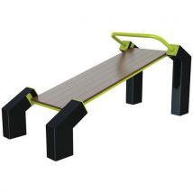 Freetness - Appareil Street Workout Abdos - Vert/Noir - Acier - Scellement Direct - 10 Ans Garantie
