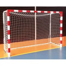 Metaluplast - Buts de Handball Compétition Aluminium Mobiles Bicolores Rouge/Blanc - 3m x 2m - Éco-responsable