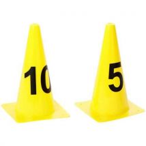 Tremblay - Lot de 25 cônes de sport numérotés 1 à 25 - Jaune 30 cm - Polyéthylène - Équipement multisport