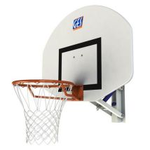 GES - But de basket mural réglable - Demi-lune - Intérieur - Blanc - Conforme code du sport
