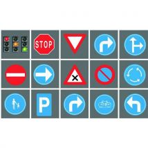 Lot Dalles Jeu Code De La Route - Achoka